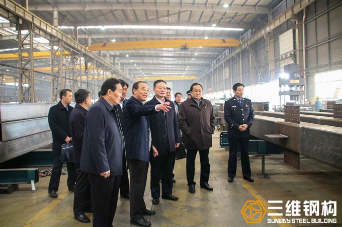 棗莊市局領(lǐng)導蒞臨三維鋼構(gòu)檢查指導工作