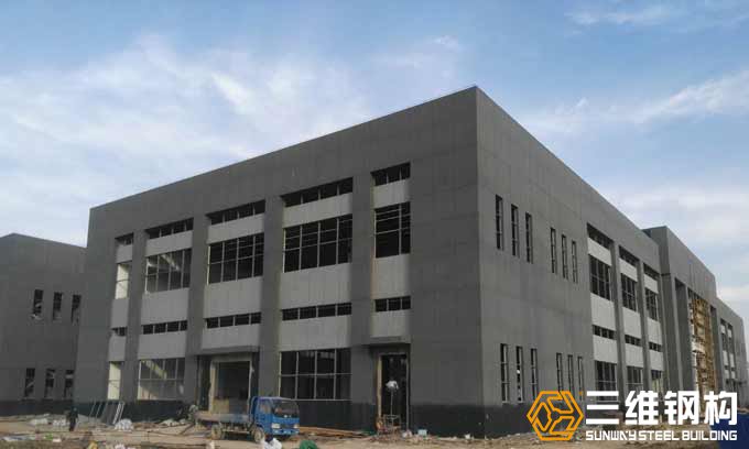 山東三維鋼結構公司建造的蚌埠天成包裝科技股份有限公司效果圖